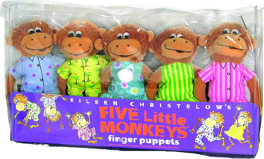 五隻小猴子指偶 Five Little Monkeys Finger Puppet Set