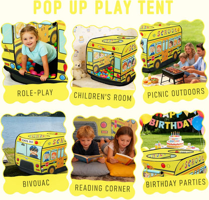 校車造型兒童快開遊戲帳篷 School Bus Pop-Up Play Tent