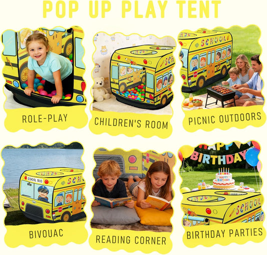 校車造型兒童快開遊戲帳篷 School Bus Pop-Up Play Tent