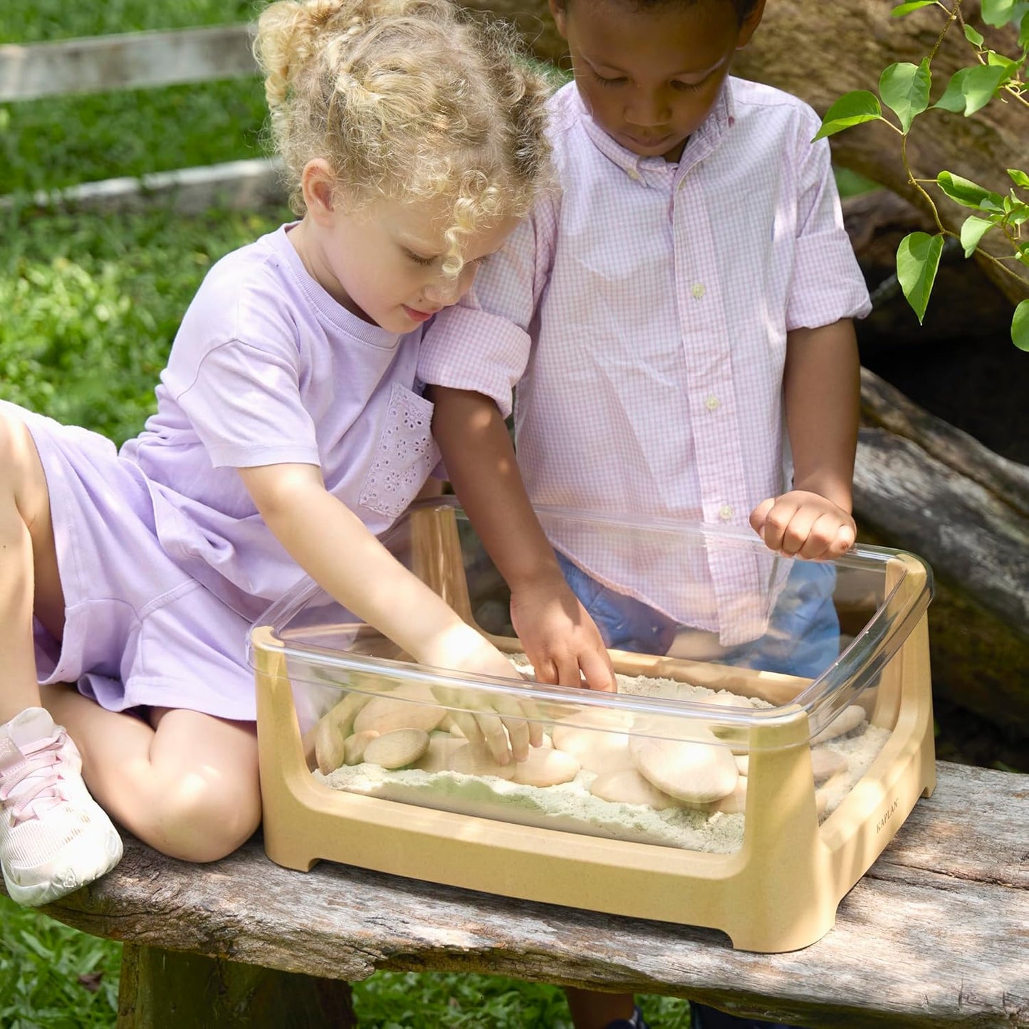Guidecraft 木製堆石積木｜20件自然河石材質建構組 Wood Stackers｜River Stones