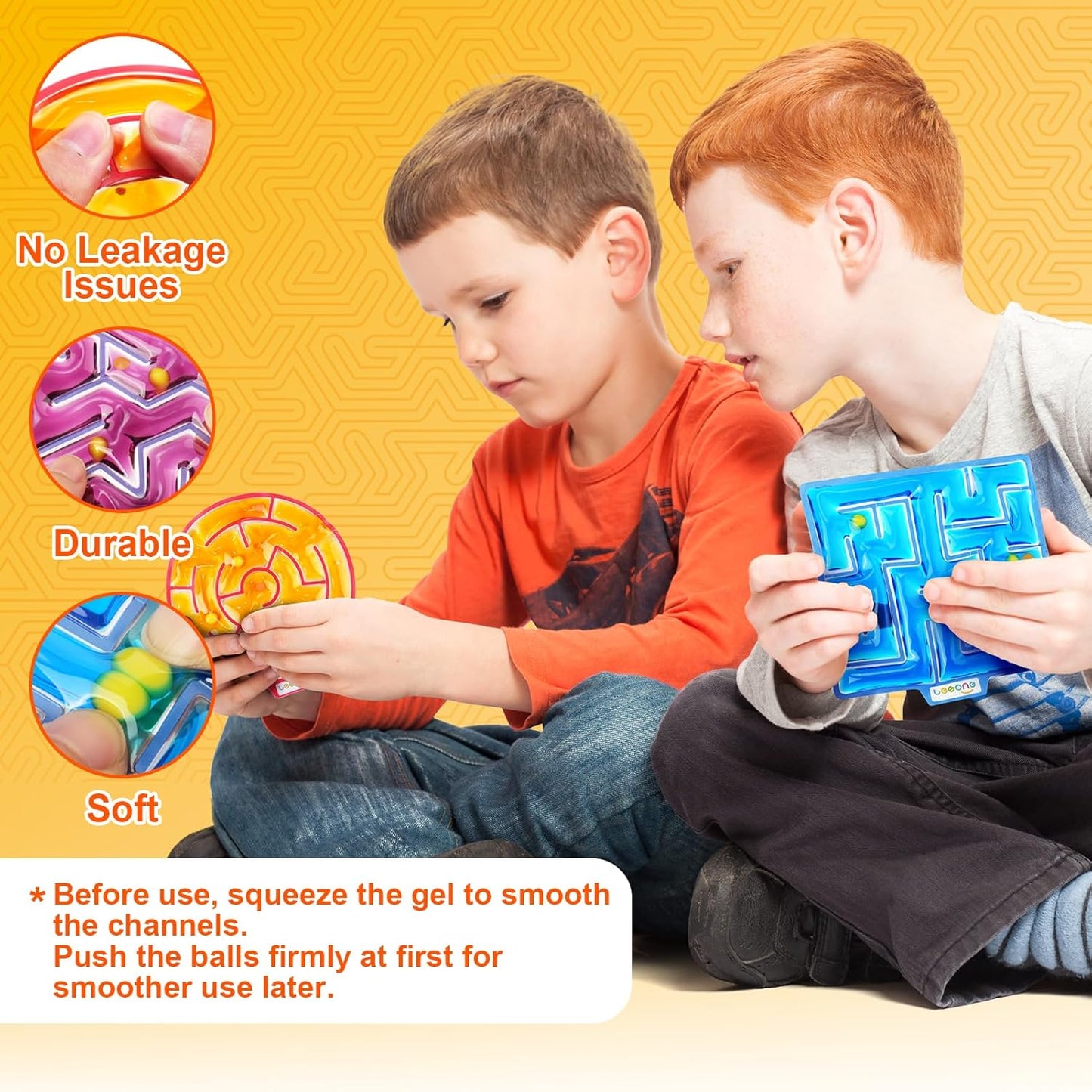 LESONG 迷宮感統擠壓玩具 4入組 Maze Sensory Fidget Toys 4-Pack