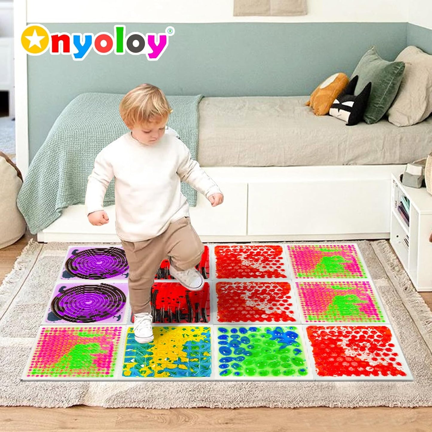 感統地墊6入組 30CM 液流觸覺墊 B款 Sensory Liquid Mats 6-Pack B Set