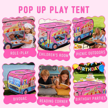 雪糕車造型兒童快開遊戲帳篷 Ice Cream Truck Pop-Up Play Tent