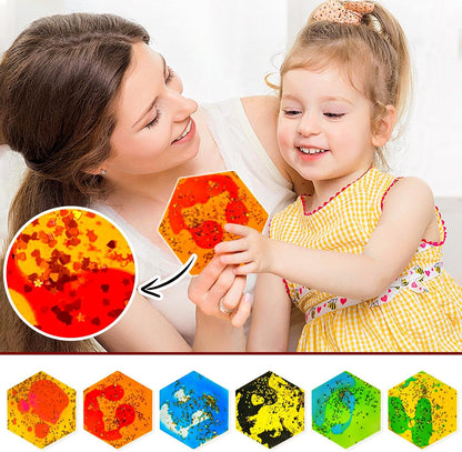 六角形液態感統玩具 12入組 Hexagonal Liquid Motion Toys 12-Pack