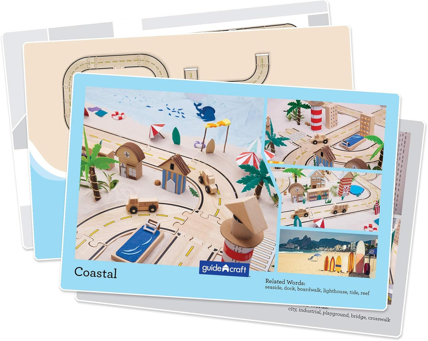 Guidecraft 雙面道路拼圖系統 Double-Sided Roadway