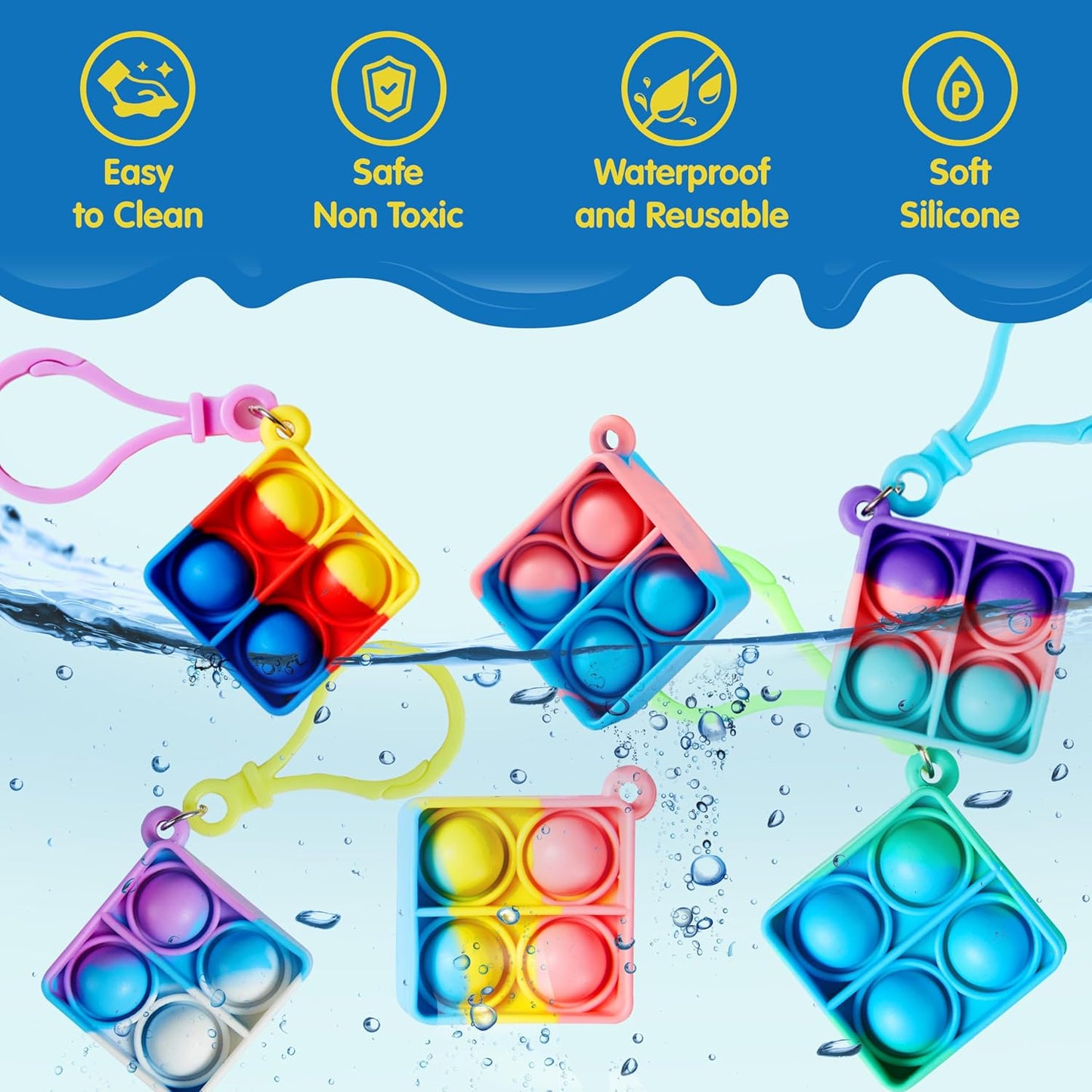 按壓鑰匙扣 30件 JOYIN Pop Fidget Keychain 30PCS