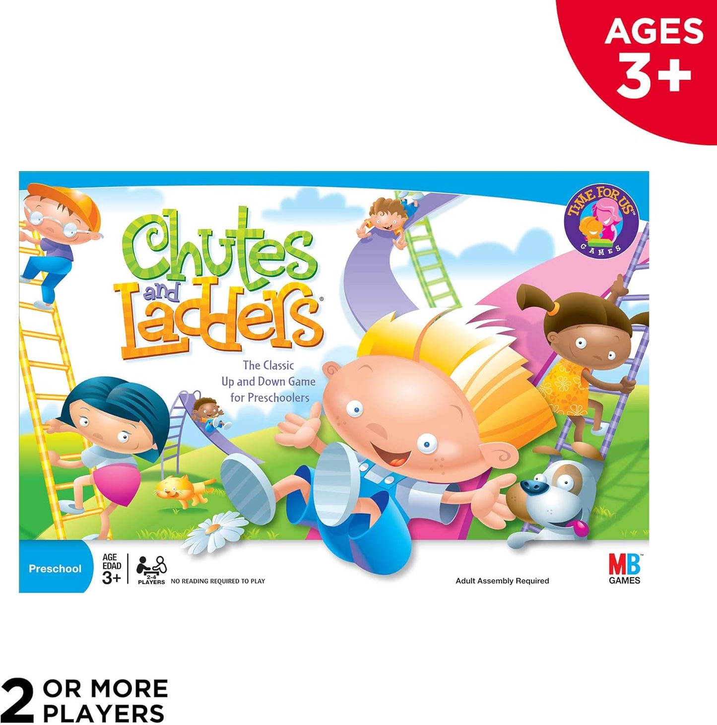 Chutes and Ladders 兒童版 Hasbro Gaming Chutes and Ladders Board Game