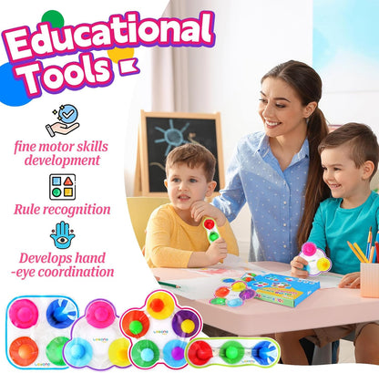 LESONG 色彩配對感統玩具 4入組 Color Sorting Fidget Toys - 4 Pack