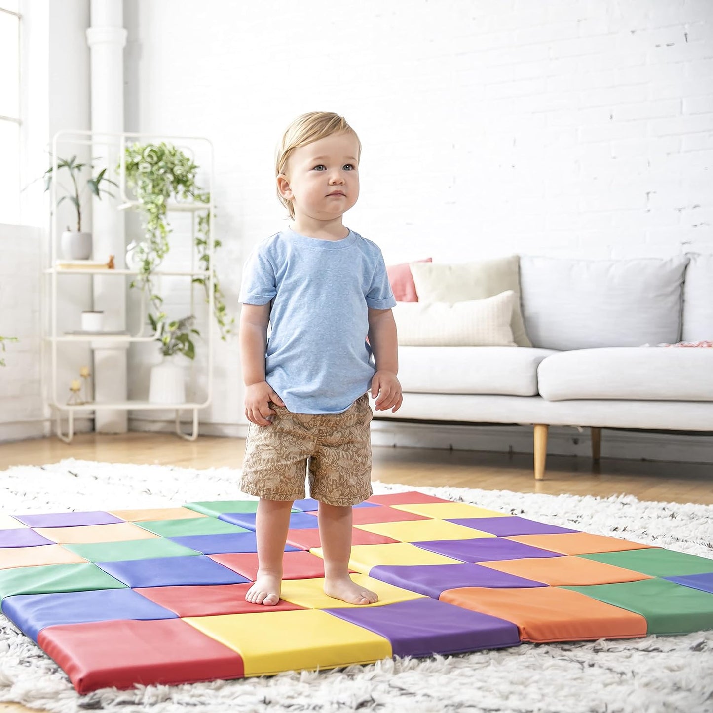 ECR4Kids SoftZone 拼布活動地墊（可折疊式）SoftZone Patchwork Activity Mat (Foldable)