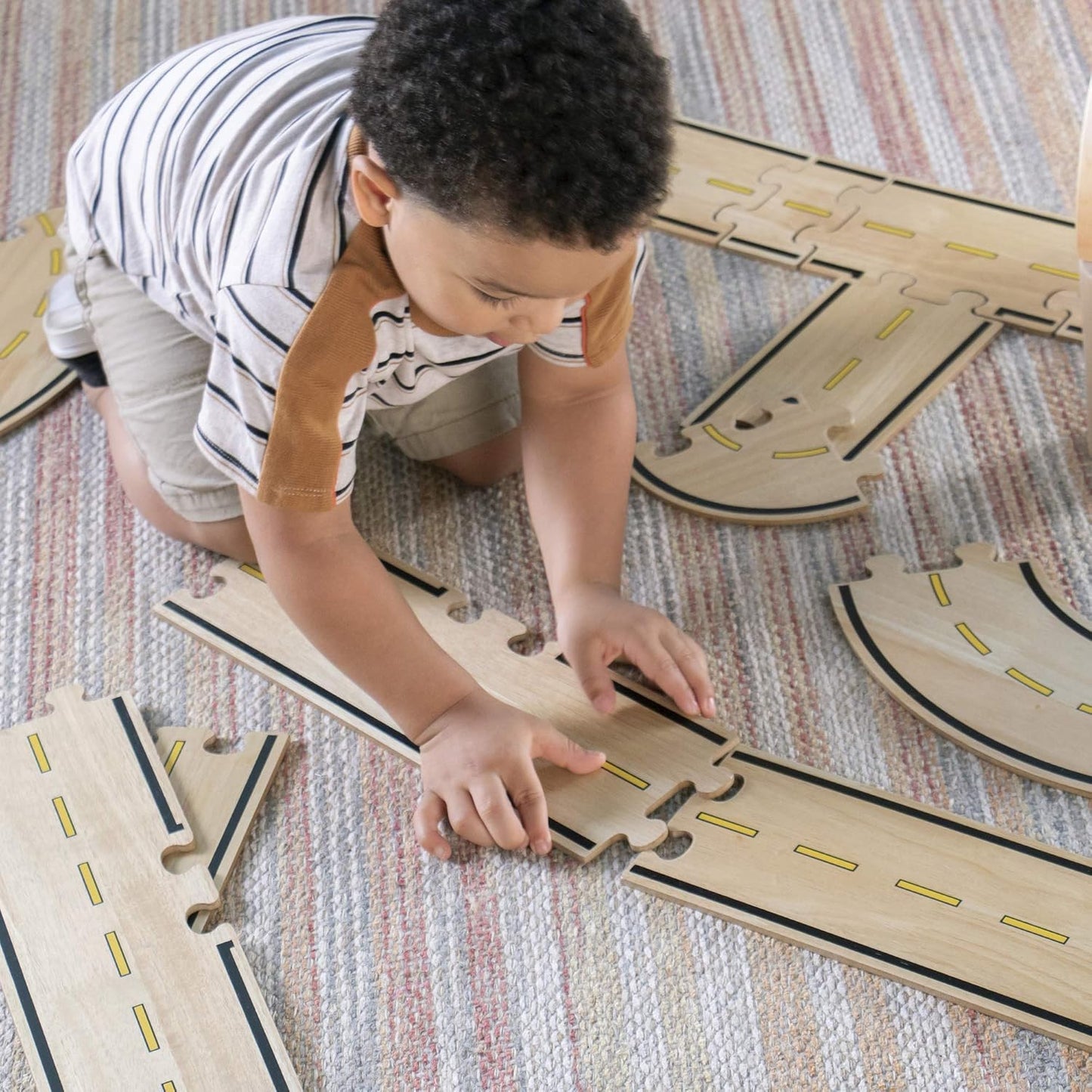 Guidecraft 雙面道路拼圖系統 Double-Sided Roadway