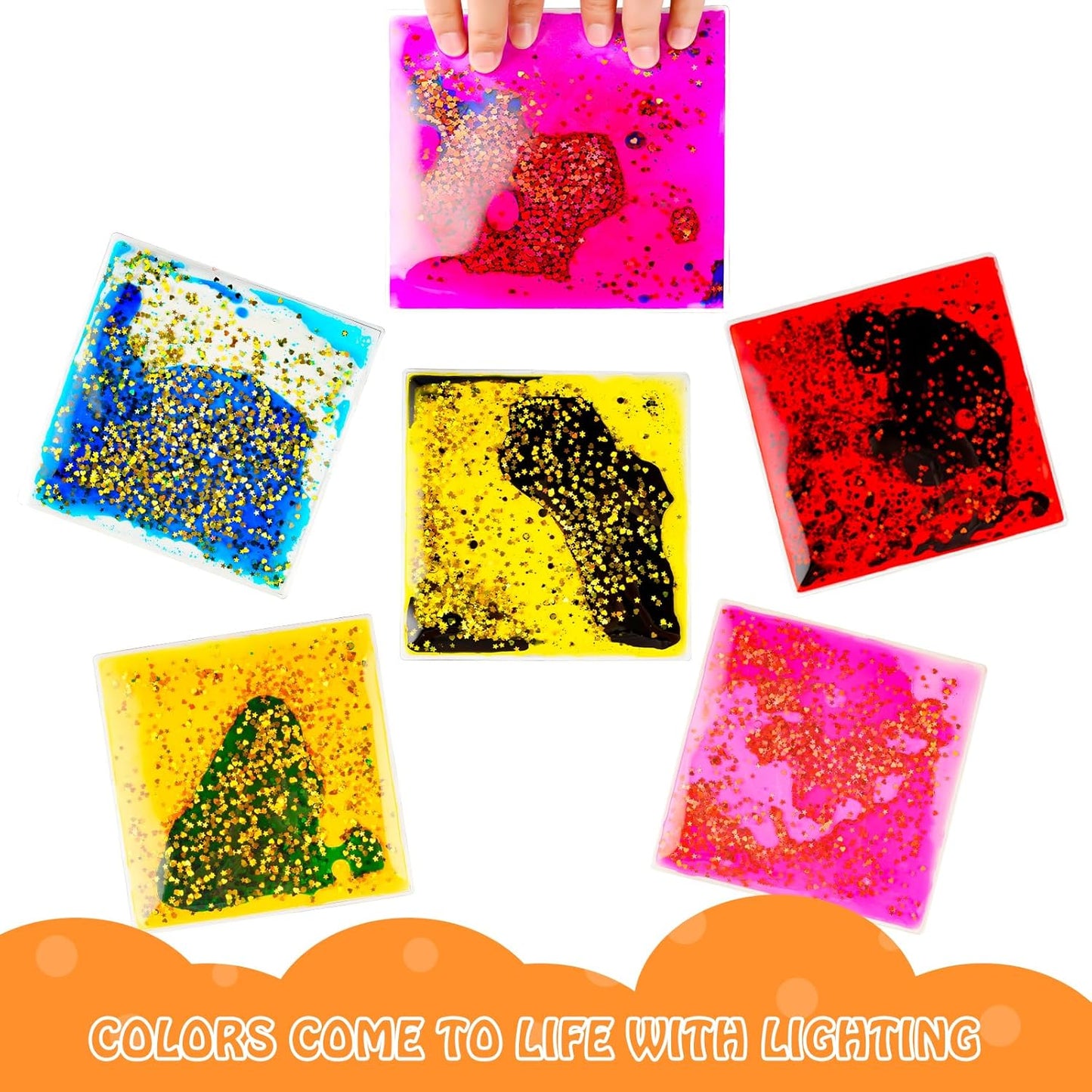 正方形液態感統玩具6入組  Square Liquid Motion Toys 6-Pack
