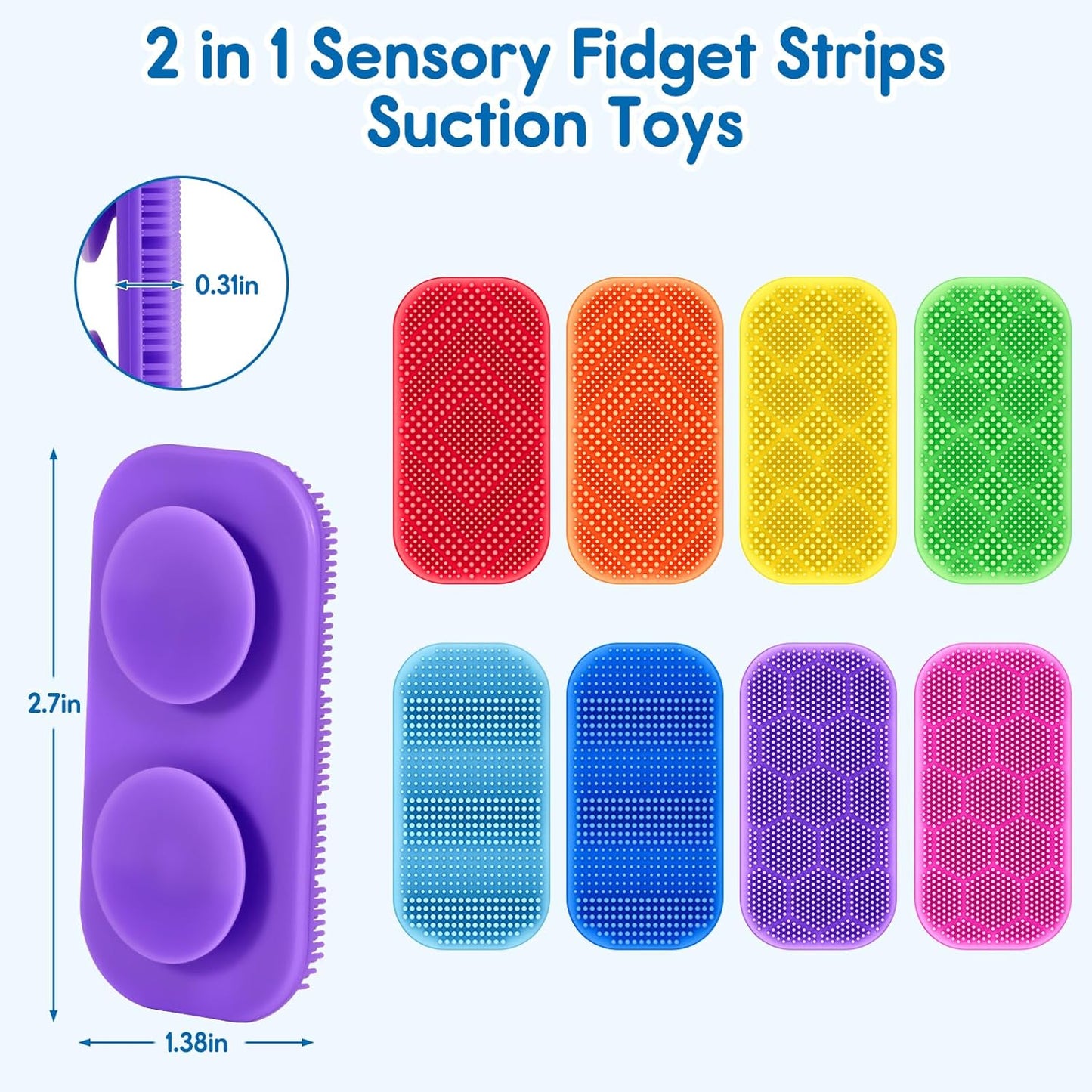 吸盤感統舒壓條 8入 Sensory Calm Strips Pack 8pcs