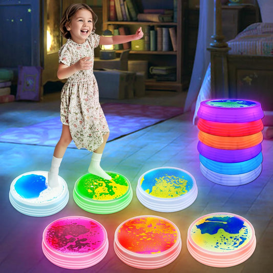 發光液態感統踏石 6入組 Light-Up Liquid Stepping Stones 6-Pack