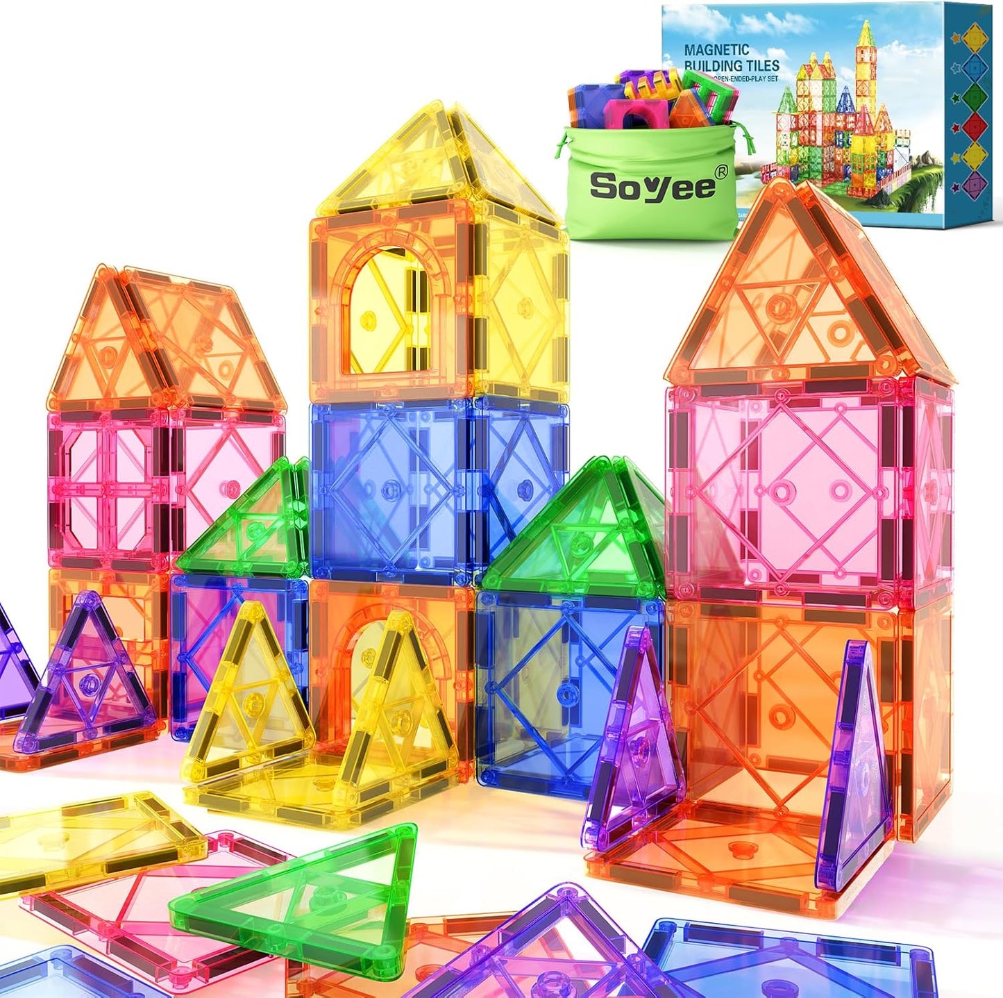 幼兒磁力片入門套裝 32件 Magnetic Tiles Starter Set 32 PCS