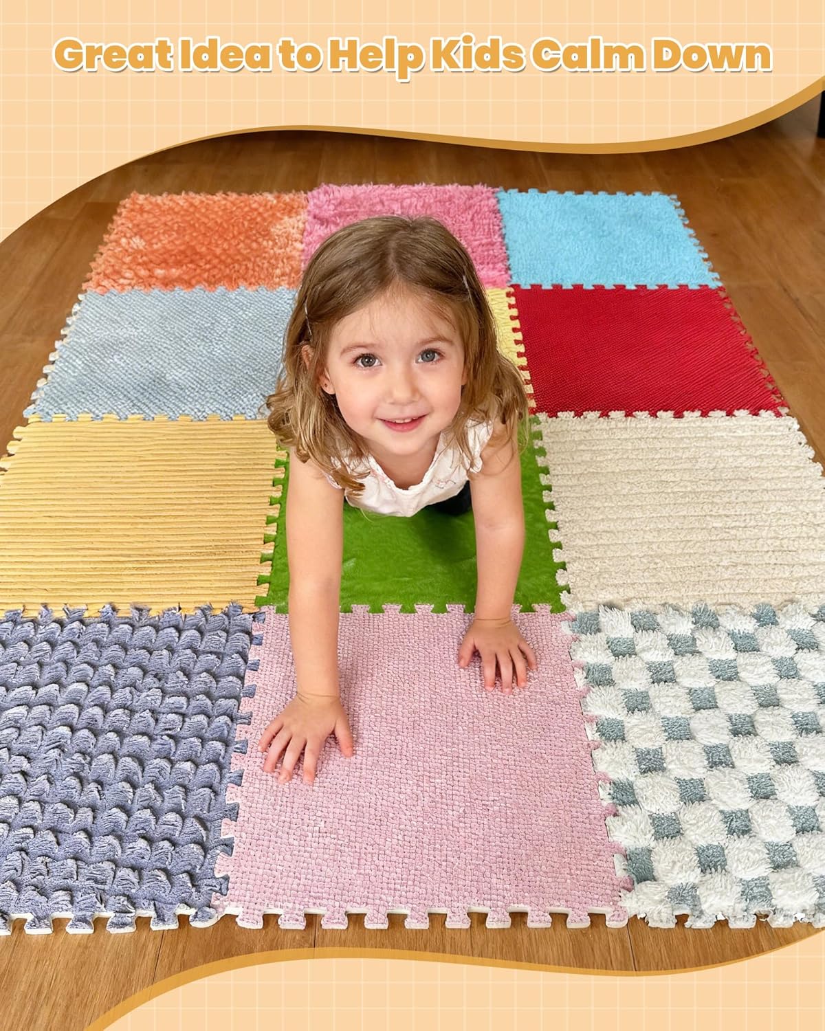 MOTGOM 感官拼接地墊｜12合1觸覺探索系統 Sensory Floor Tiles Set B