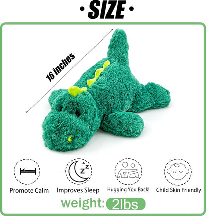 16吋 2磅綠色恐龍加壓玩偶 16" 2lbs Green Dinosaur Weighted Stuffed Animal