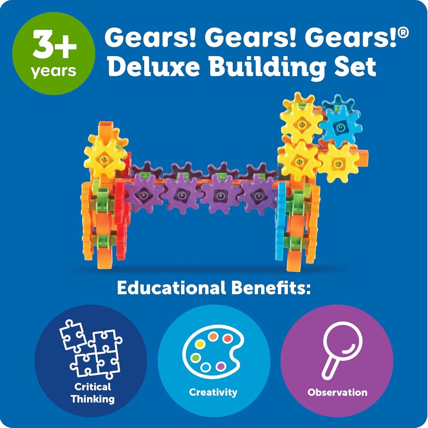 Learning Resources 齒輪創建組100件豪華版 Gears! Gears! Gears! 100-Piece Deluxe Set