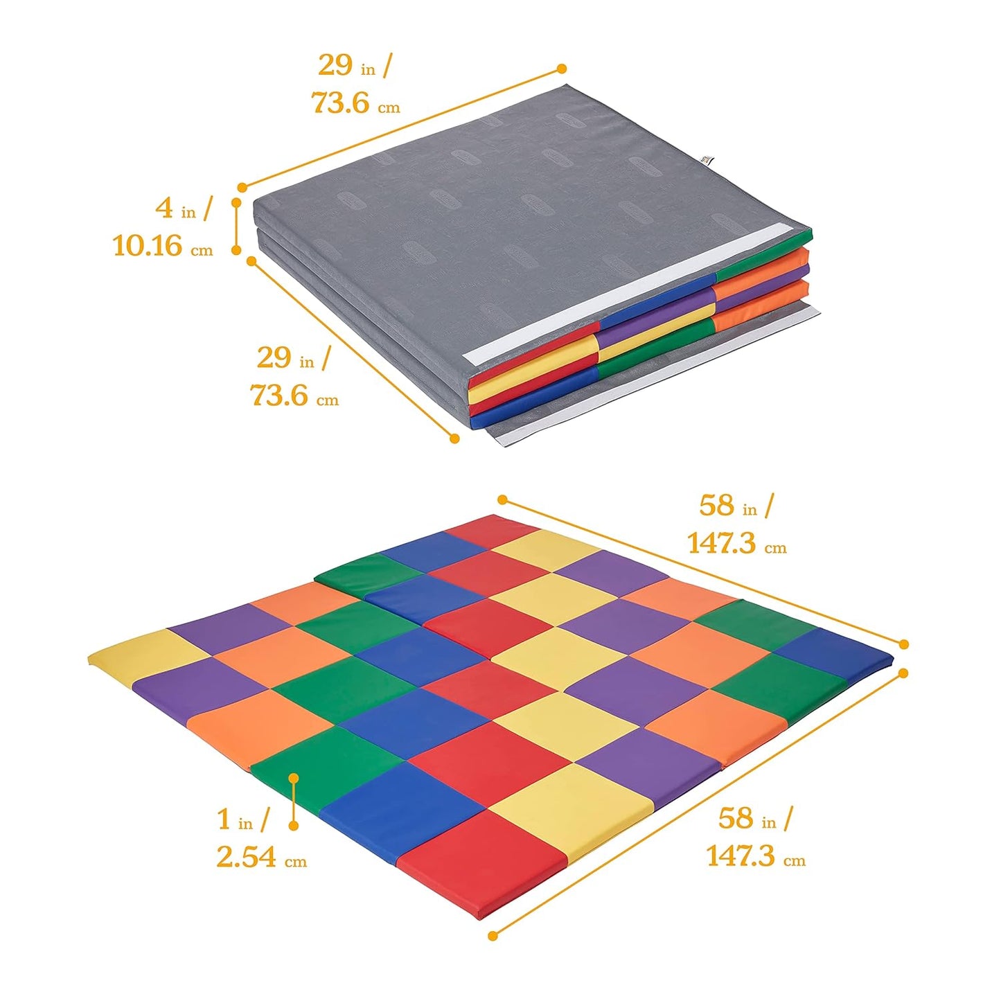 ECR4Kids SoftZone 拼布活動地墊（可折疊式）SoftZone Patchwork Activity Mat (Foldable)