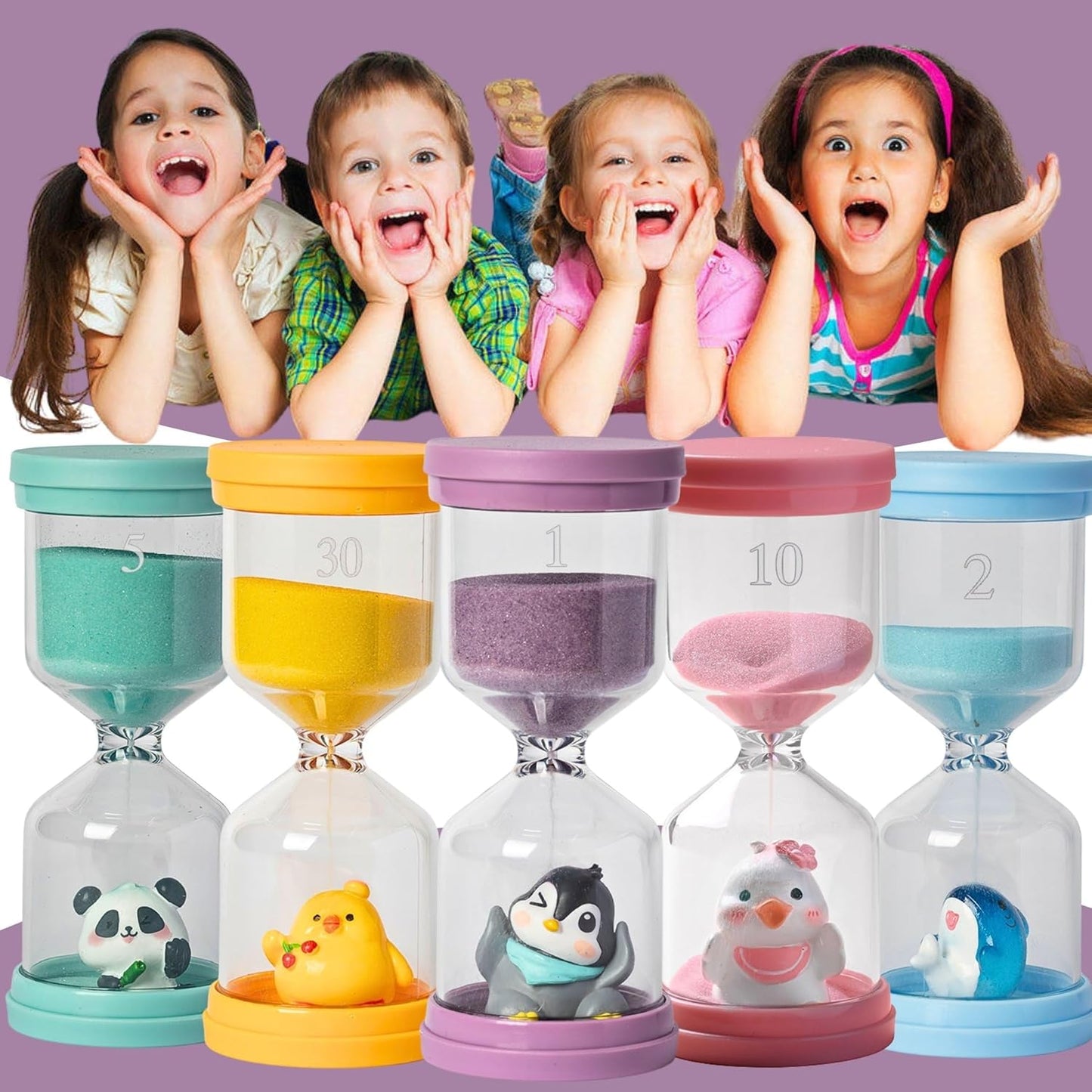 企鵝沙漏計時器 1分鐘視覺化時間教具 Penguin Sand Timer 1-Min Visual Time Tool