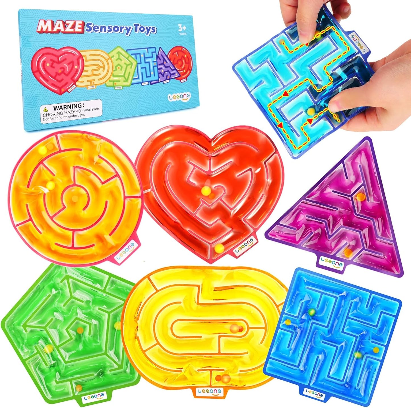 LESONG 凝膠迷宮感統玩具 6入組 Gel Maze Sensory Toys 8-Pack