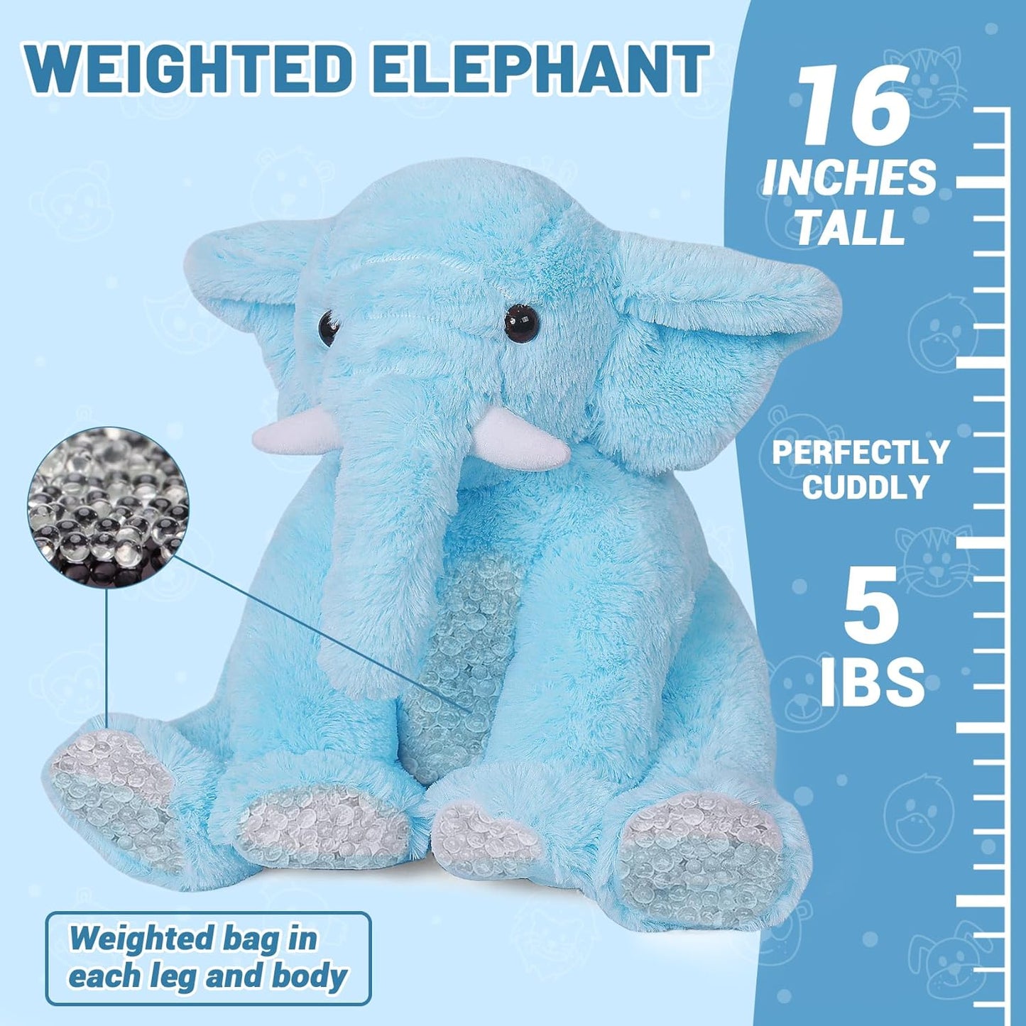 大象加壓安撫玩偶 Weighted Elephant Plush