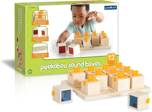 Guidecraft 躲貓貓聲音配對盒 Peekaboo Sound Boxes