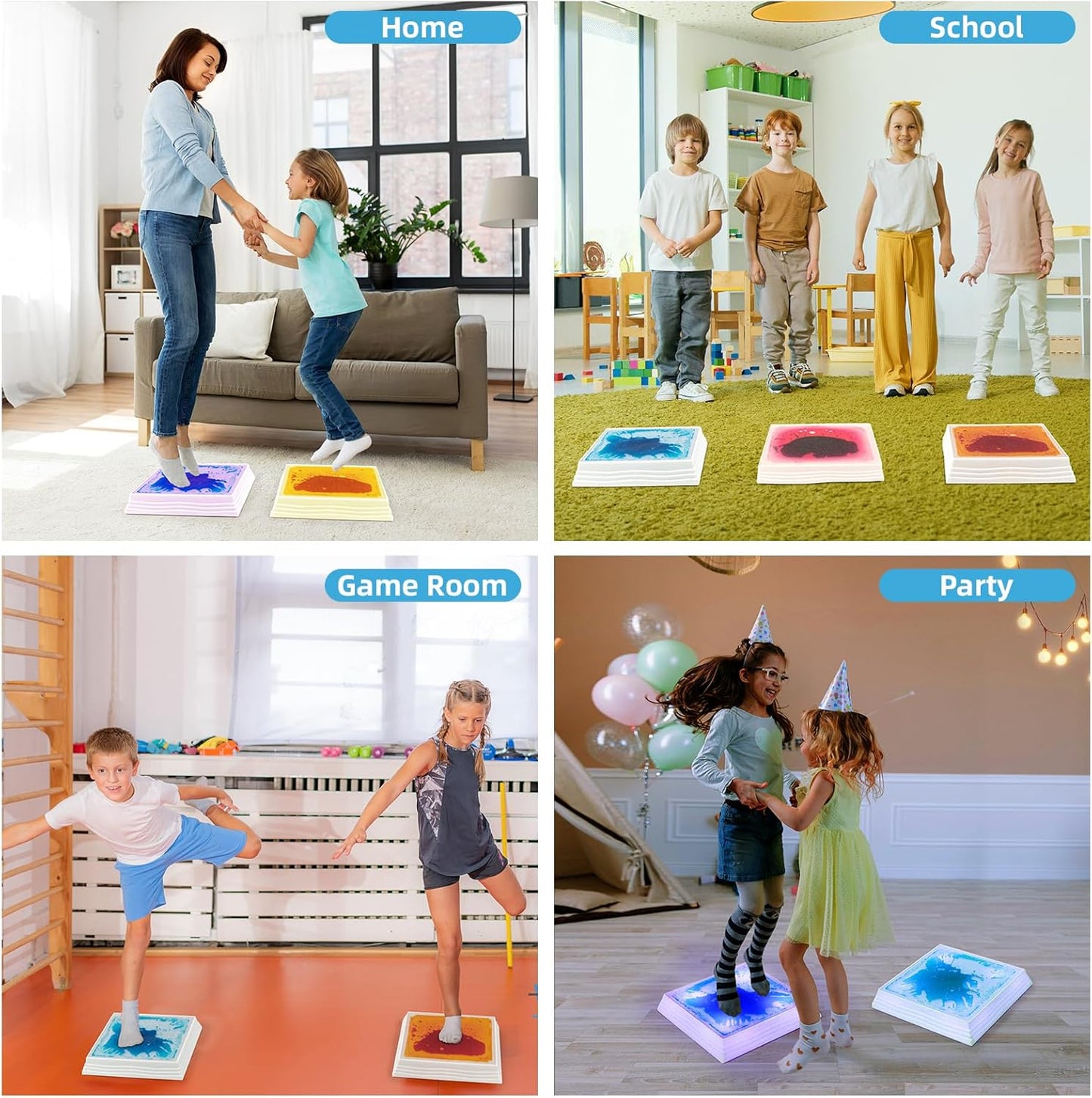 Art3d 互動變色地磚（3入組）Sensory Tiles (3-Pack)