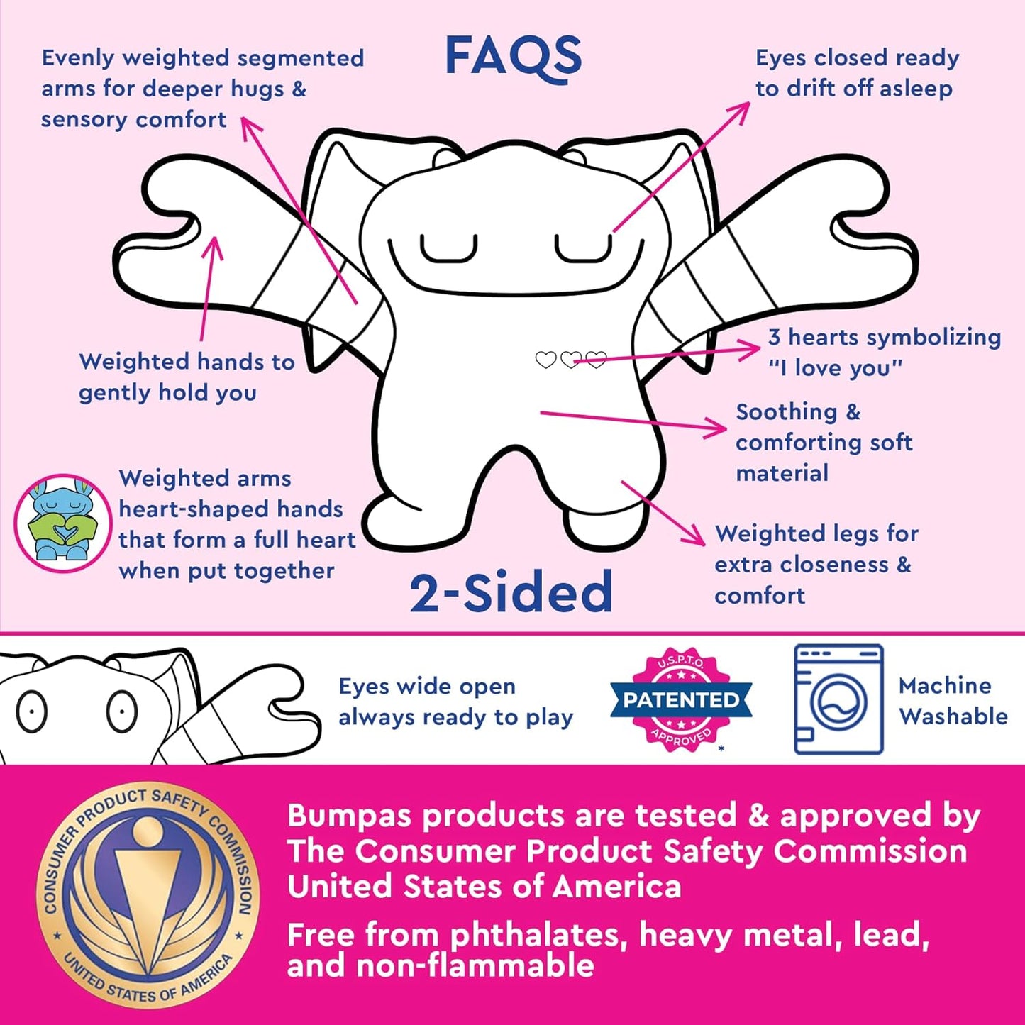 Bumpas 重量安撫玩具 Weighted Plush Toy