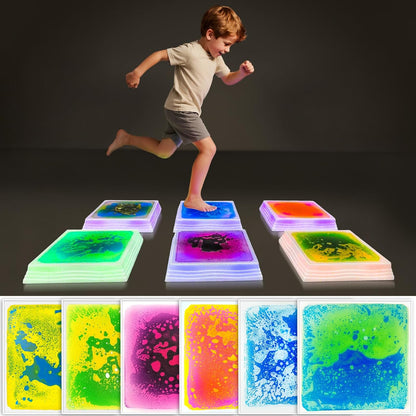 液態流光感應平衡石 4/6 入組 Liquid Light-Up Stepping Stones 4/6-Pack