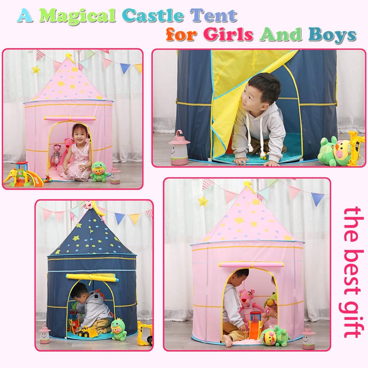 兒童城堡遊戲帳篷（月光藍）Princess Castle Play Tent