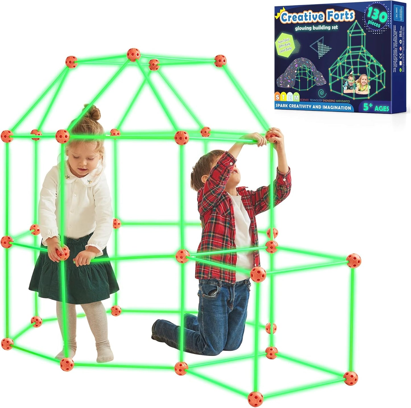 Tiny Land 夜光城堡搭建組 130件組 Glow Fort Kit 130-Piece