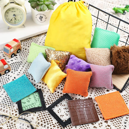 Kathfly 15件觸感豆袋方塊套裝 15-Piece Sensory Texture Squares Bean Bags