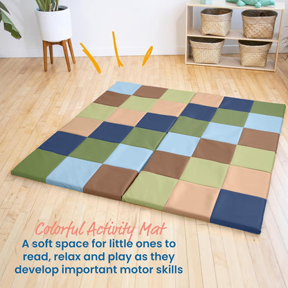 ECR4Kids SoftZone 拼布活動地墊（可折疊式） SoftZone Patchwork Activity Mat