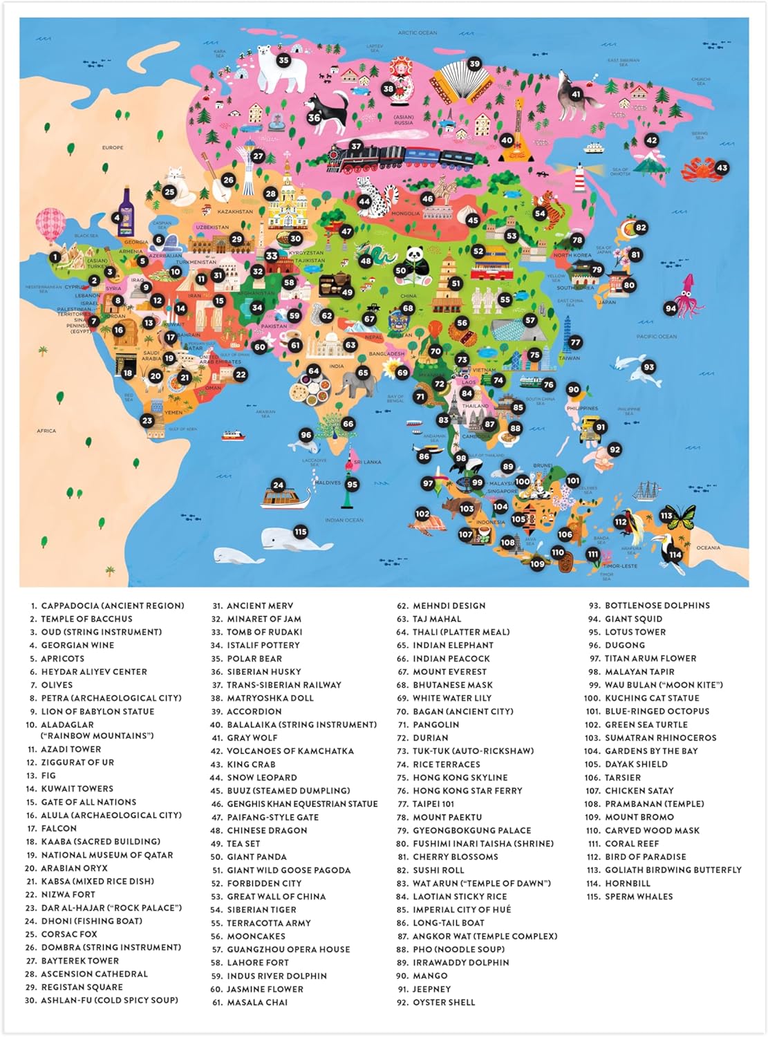 Mudpuppy 亞洲地圖拼圖 Map of Asia Puzzle
