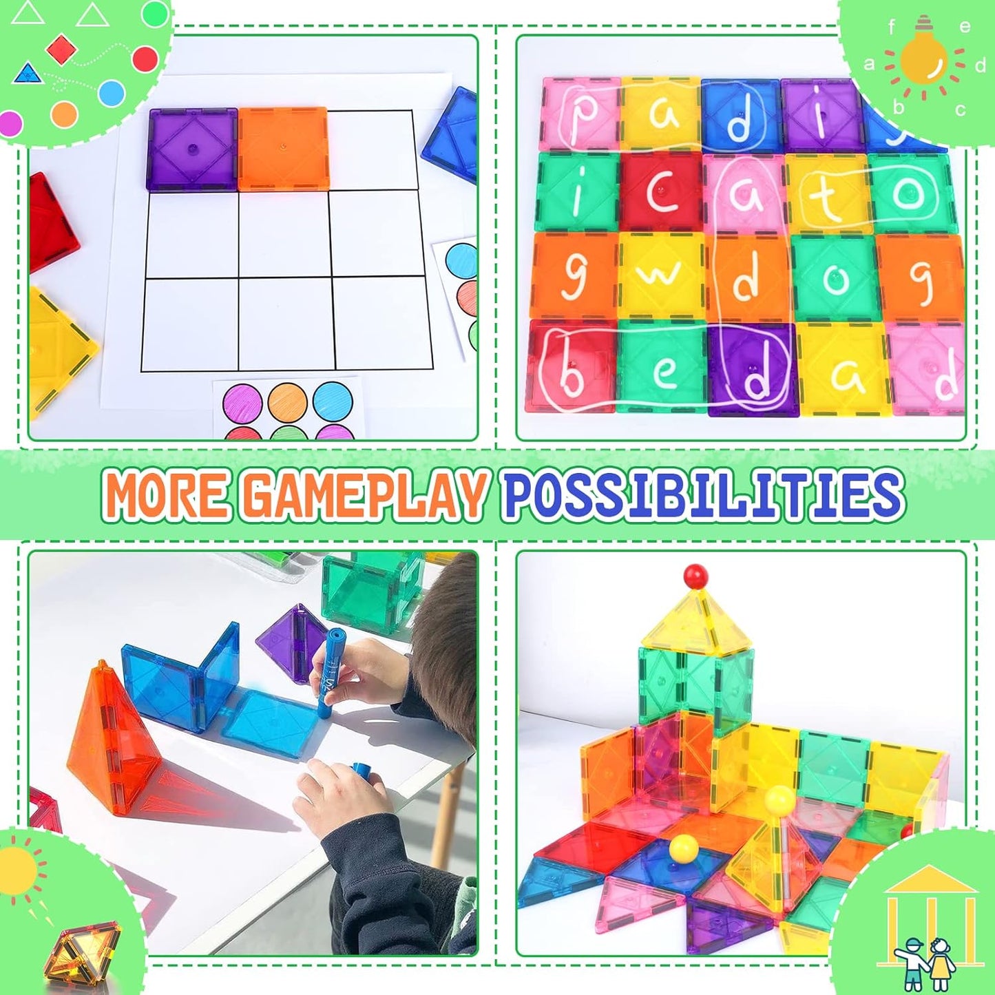 幼兒磁力片入門套裝 32件 Magnetic Tiles Starter Set 32 PCS