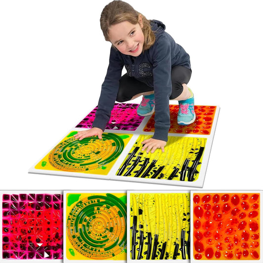 感統地墊4入組 30CM 液流觸覺墊 A款 Sensory Liquid Mats 4-Pack A Set
