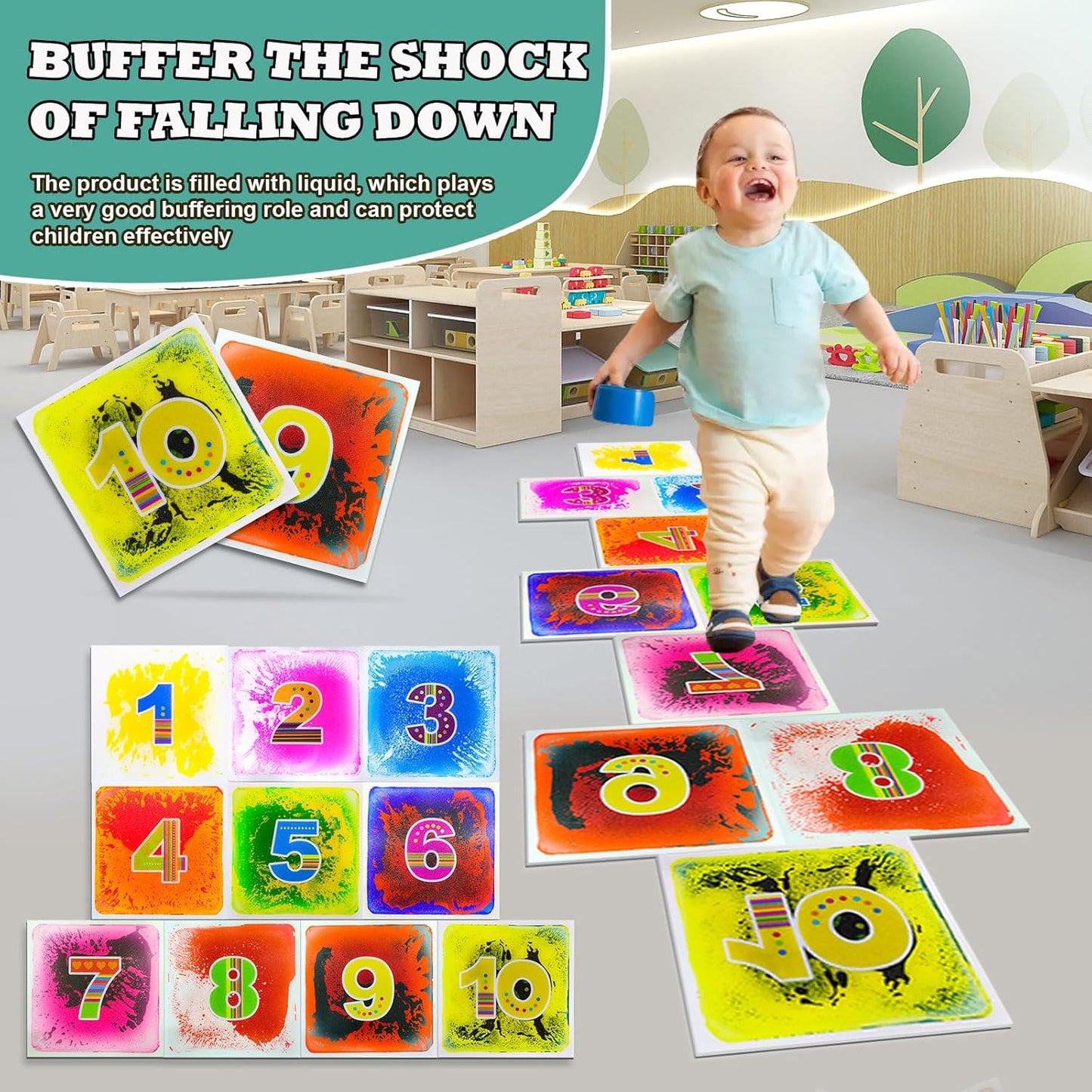 數字感統地墊10入組 30x30CM  Number Sensory Mats 10-Pack