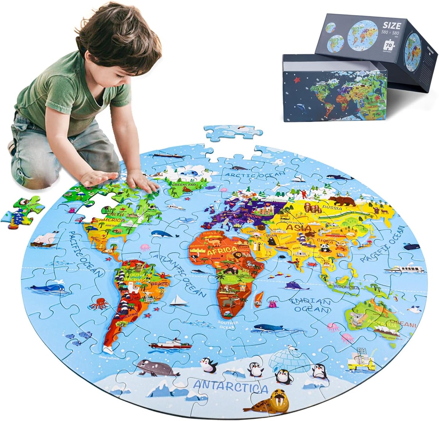 世界地圖拼圖 World Map Jigsaw Puzzle
