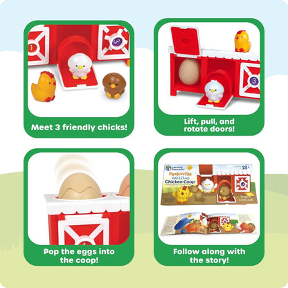 Learning Resources 小雞躲貓貓農舍 Peeksville Hide & Cheep Chicken Coop