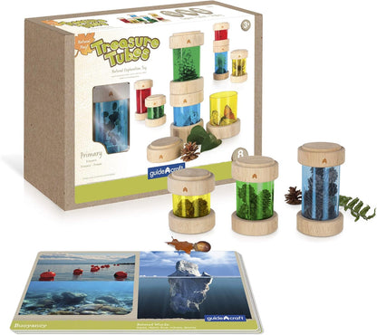 Guidecraft 探索彩色寶藏筒 - 基礎套組 Treasure Tubes Primary Set
