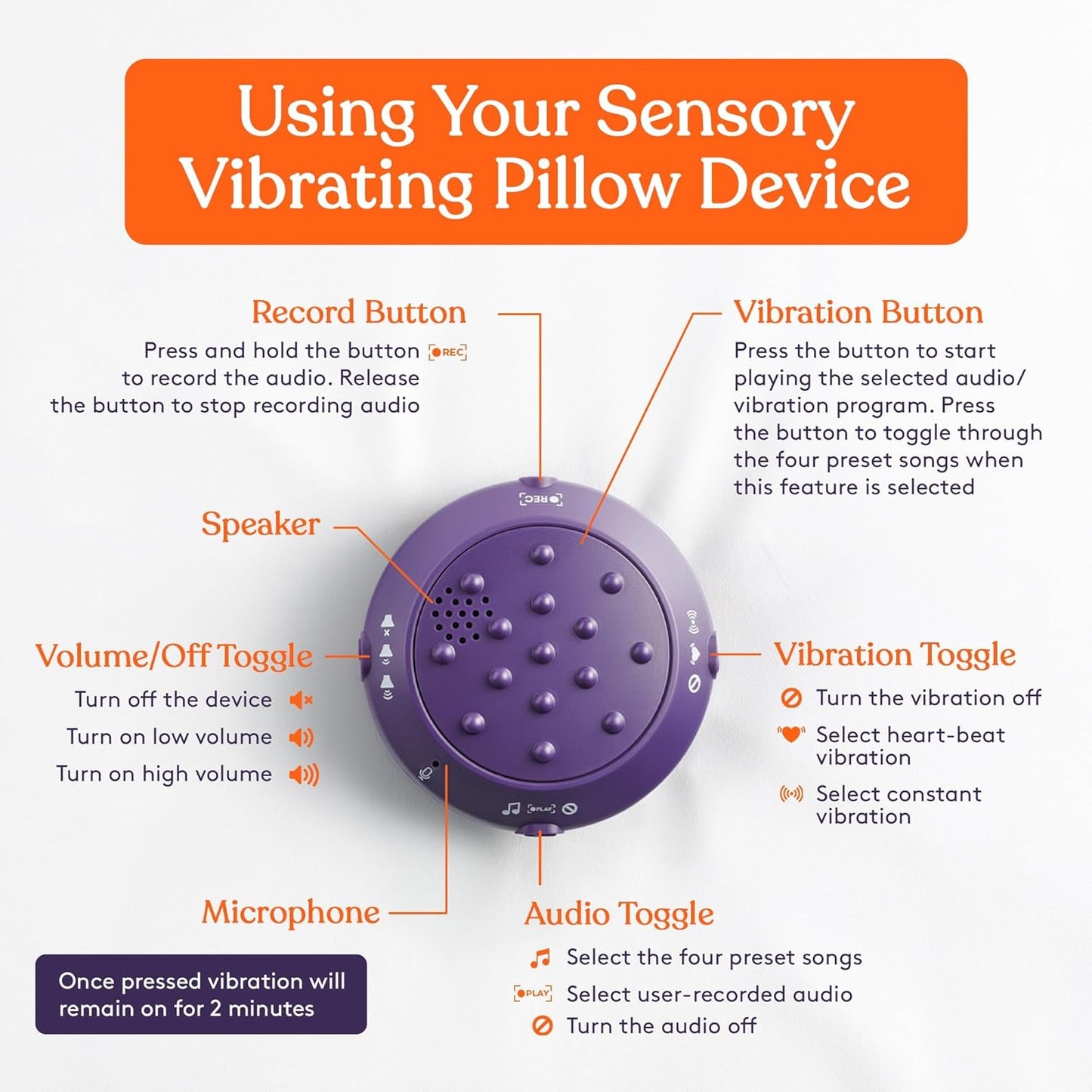 Special Supplies 震動感壓枕（粉紫款） Vibrating Sensory Pillow - Pink-Purple