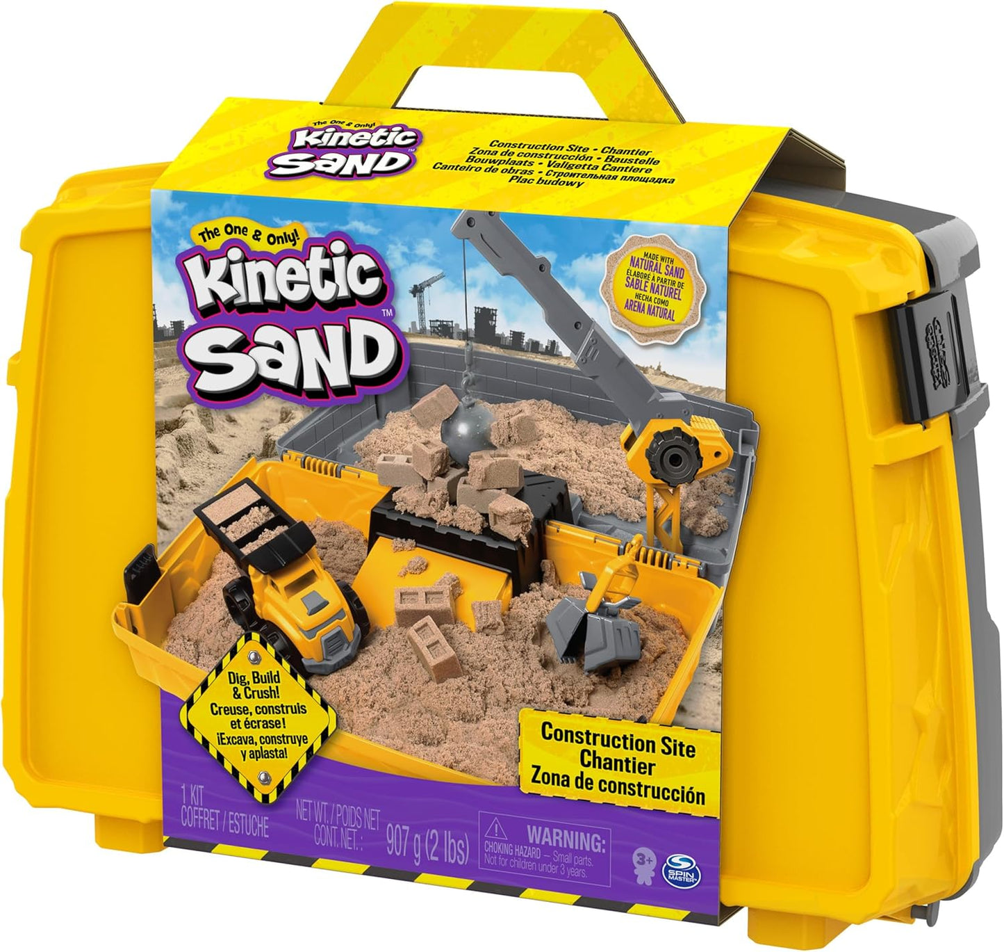 美國Kinetic Sand 工程工地摺疊沙盒遊戲組 Construction Site Folding Sandbox