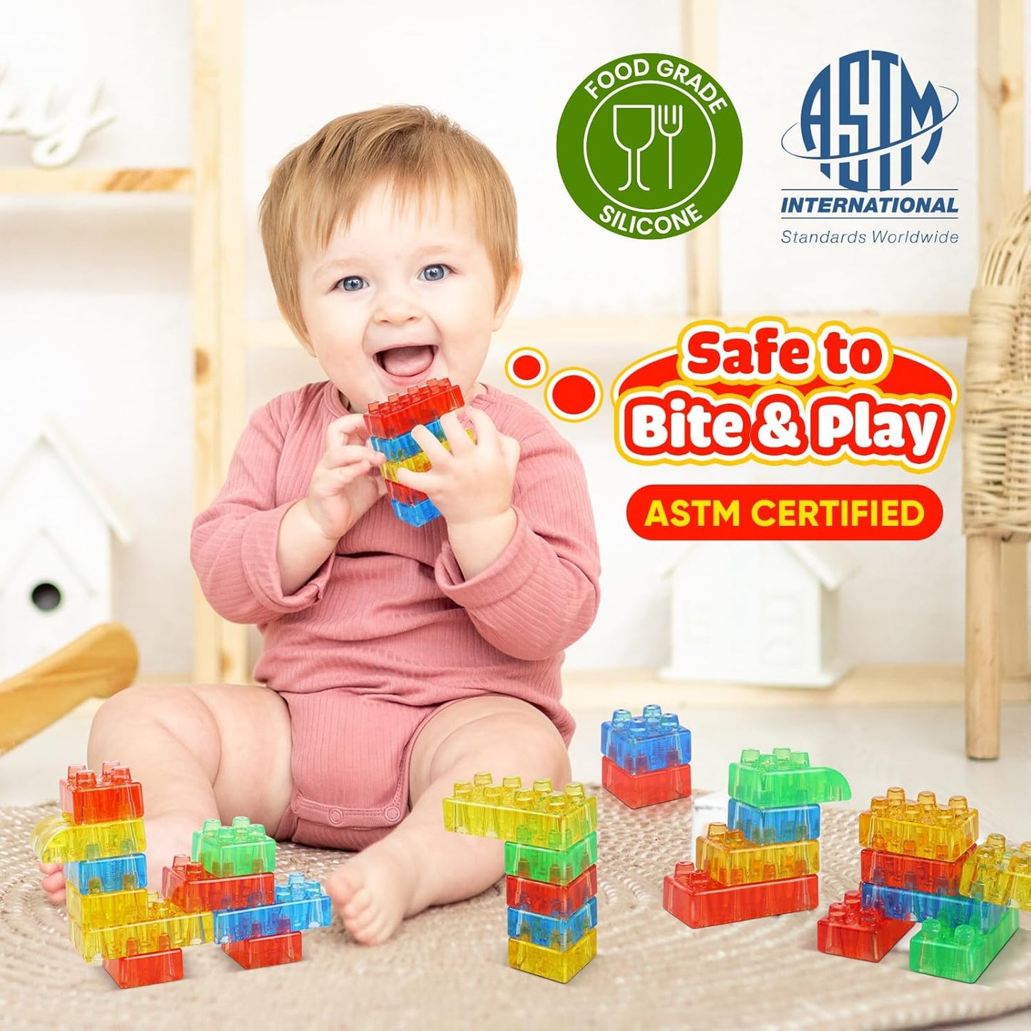 LESONG 軟性感官積木 24件 Sensory Soft Building Blocks 24PCS