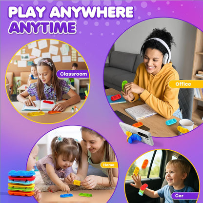 LESONG 多層觸感減壓玩具 6入組 Layered Bristle Sensory Toys 6-Pack