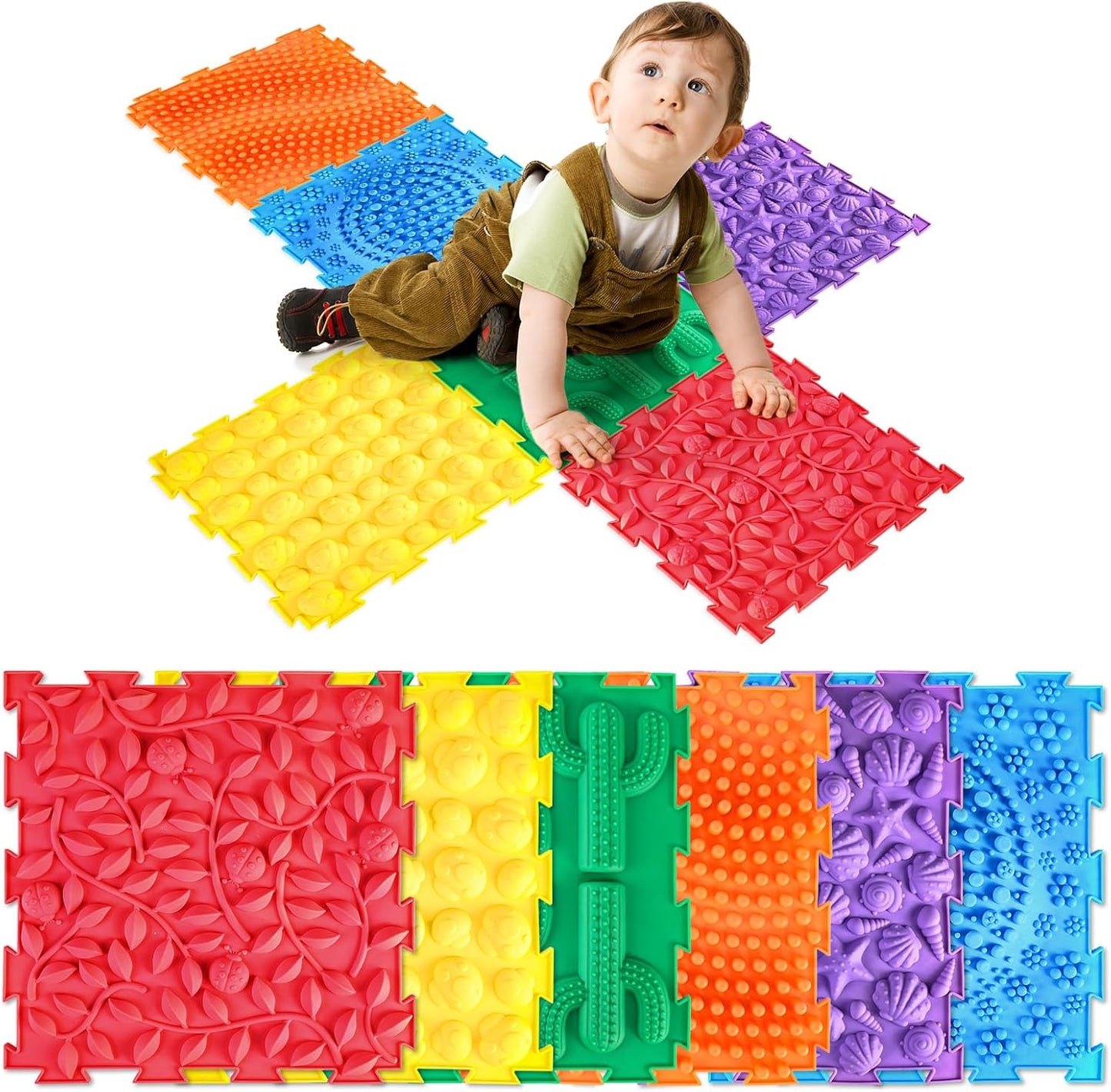 自閉兒童感官按摩拼圖地墊（經典款） Autism Sensory Massage Puzzle Mats (Classic)