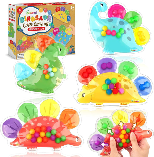 恐龍顏色分類感官玩具 Dinosaur Color Sorting Sensory Toys