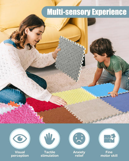 MOTGOM 感官拼接地墊｜12合1感統訓練系統 Sensory Floor Tiles Set A