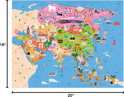 Mudpuppy 亞洲地圖拼圖 Map of Asia Puzzle
