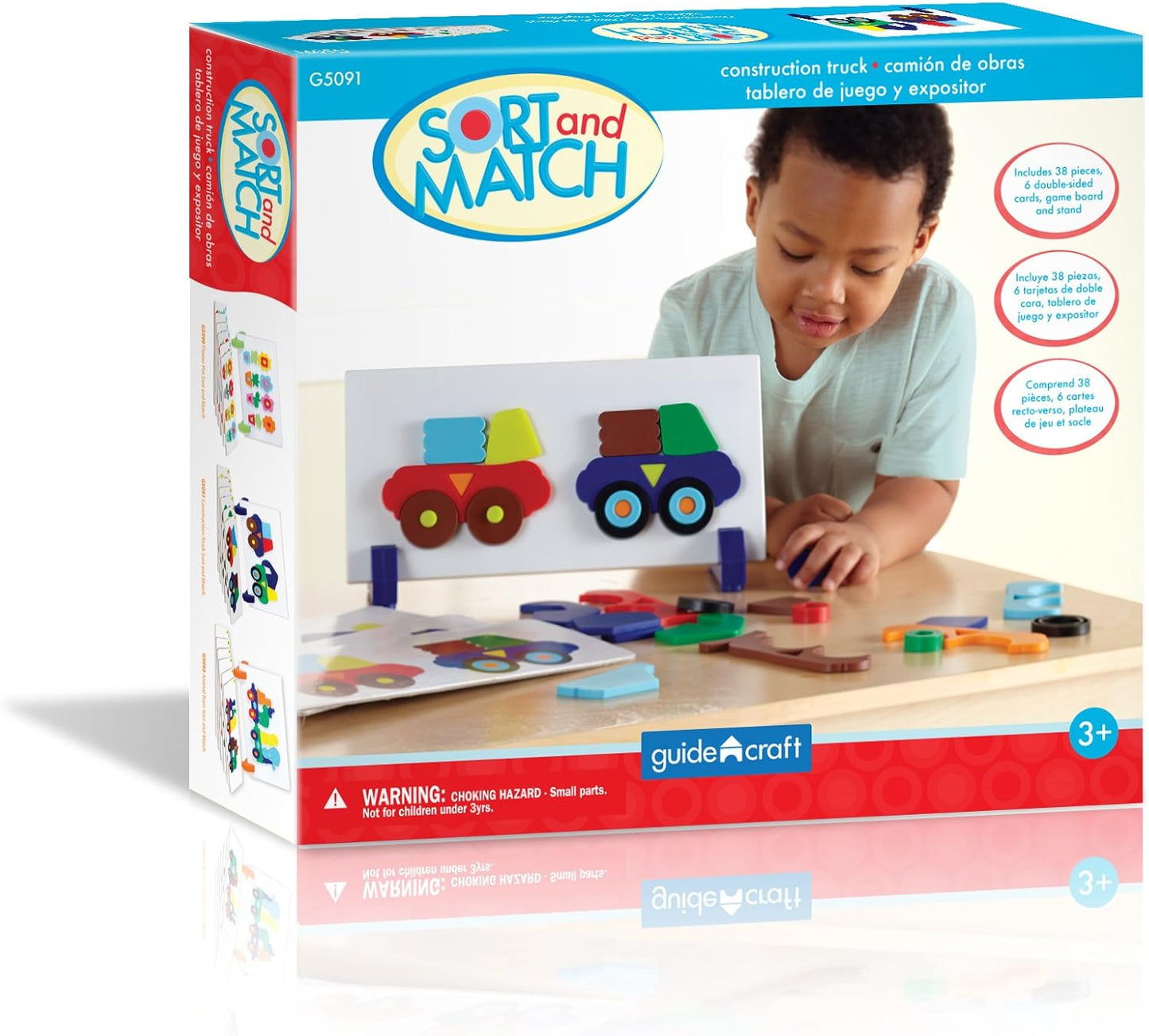 Guidecraft 工程車磁力配對遊戲 Construction Truck Sort & Match