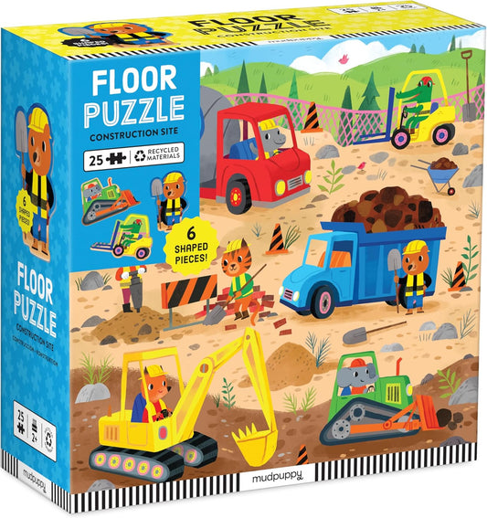 Mudpuppy 建築工地地板拼圖 Construction Site Floor Puzzle